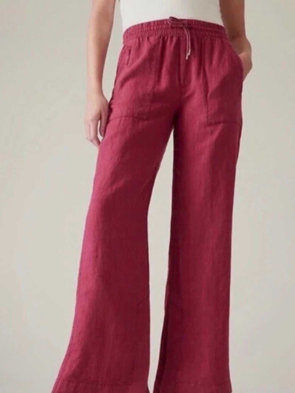Athleta Wide Leg Retreat Linen pants NWT - Picture 4 of 5